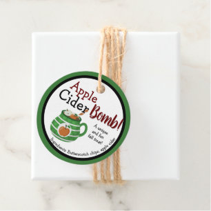Étiquettes Cadeau Bombe à cidre à pomme personnalisée