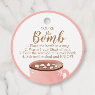 Étiquettes Cadeau Bombe au chocolat chaud Tags Vous êtes le cacao à