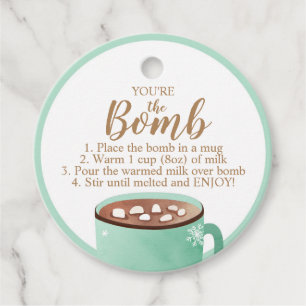 Étiquettes Cadeau Bombe au chocolat chaud Tags Vous êtes le cacao à