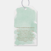 Étiquettes-cadeau Bombe de bain or couleur vert Aquarelle Favoriser (Dos)