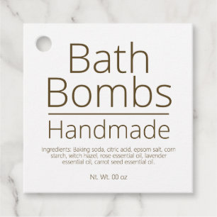 Étiquettes Cadeau Bombe de bain simple et sophistiquée Hobby d'affai