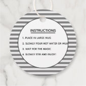 Étiquettes Cadeau Bombe de cacao chaud à la menthe (Dos)