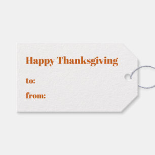 Étiquettes-cadeau Bon thanksgiving à partir de citrouille épice mode