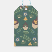 Étiquettes-cadeau Bon thanksgiving Automne Folk Green (Dos)