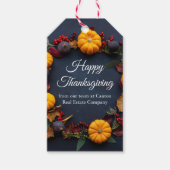 Étiquettes-cadeau Bon thanksgiving Custom Citrouille Wreath Moderne (Devant)