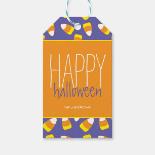 Étiquettes-cadeau Bonbon Corn Halloween heureux
