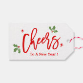 Étiquettes-cadeau Bonjour À Un Nouvel An Moderne Vacances Simples (Devant (Horizontal))