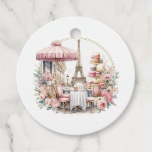 Étiquettes Cadeau Bonjour Bébé Baby Shower Café Parisien