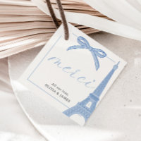 Bonjour Bébé Blue Paris Eiffel Baby shower