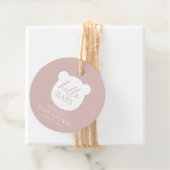 Étiquettes Cadeau Bonjour bébé ours C'est un garçon (En situation)