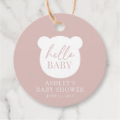 Étiquettes Cadeau Bonjour bébé ours C'est un garçon (Devant)