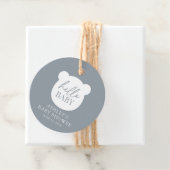 Étiquettes Cadeau Bonjour bébé ours garçon (En situation)