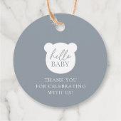 Étiquettes Cadeau Bonjour bébé ours garçon (Dos)