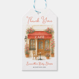 Étiquettes-cadeau Bonjour Bebe Paris Café Baby shower