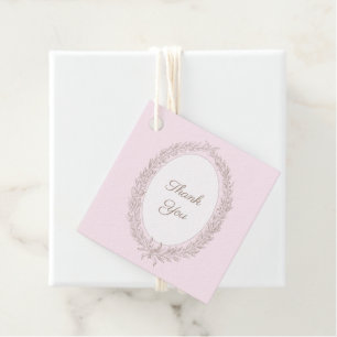 Étiquettes Cadeau Bonjour Bebe Pâtisserie française Merci rose