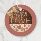 Étiquettes Cadeau Bonjour Saint-Valentin Amour (Devant)