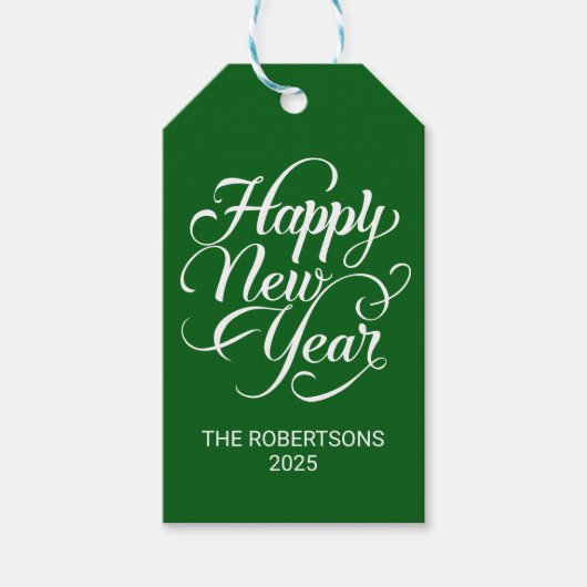 Étiquettes-cadeau Bonne année (Devant)