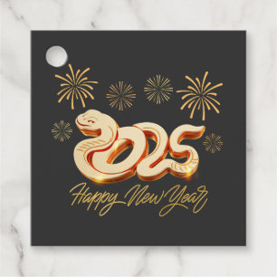 Étiquettes Cadeau Bonne année 2025 L'année chinoise du serpent