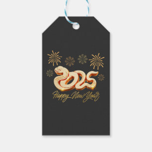 Étiquettes-cadeau Bonne année 2025 L'année chinoise du serpent