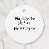 Étiquettes Cadeau Bonne année customisée (Dos)