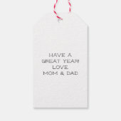 Étiquettes-cadeau Bonne année de retour à l'école (Dos)