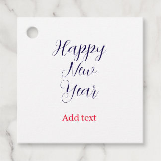 Étiquettes Cadeau Bonne année moderne hiver vacances bleu stylé