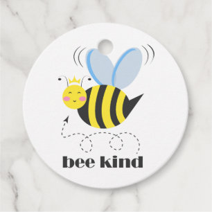 Étiquettes Cadeau Bonne princesse d'abeille avec couronne et slogan 