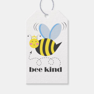 Étiquettes-cadeau Bonne princesse d'abeille avec couronne et slogan