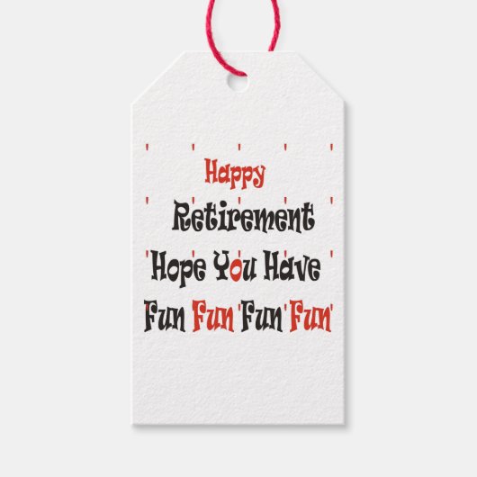 Étiquettes-cadeau Bonne retraite (Devant)