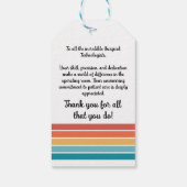 Étiquettes-cadeau Bonne semaine de technologie chirurgicale (Dos)