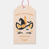 Étiquettes-cadeau Bonne sorcière de la licorne Halloween (Dos)