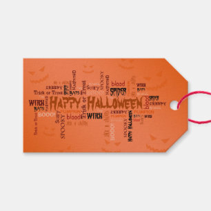 Étiquettes-cadeau Bonne typographie d'Halloween
