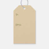 Étiquettes-cadeau Bonnes Fêtes vintage Pine Tree Noël (Dos)