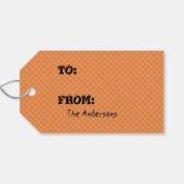 Étiquettes-cadeau Boo ! Balise cadeau Citrouille Halloween (Dos (Horizontal))