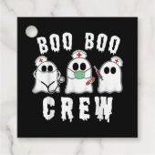 Étiquettes Cadeau Boo Boo Crew Funny Nurse Ghost Costume Halloween (Devant)