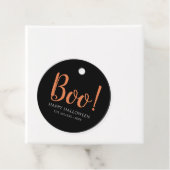Étiquettes Cadeau Boo Halloween Cute Black (En situation)