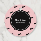 Étiquettes Cadeau Boo ! Halloween Fantôme Pois rose (Dos)