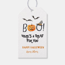 BOO Happy Halloween Citrouille Traite les étiquett