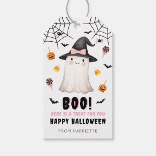 Étiquettes-cadeau Boo Happy Halloween Cute Ghost Tags cadeaux