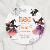 Étiquettes Cadeau Boo Witches Halloween fête traitement (Devant)