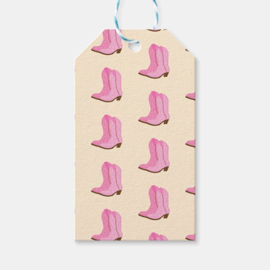 Étiquettes-cadeau Boots Cowboy Pink Country Texas Ranch (Devant)