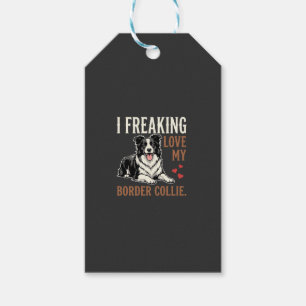Étiquettes-cadeau Border Collie drôle d'amour de chien