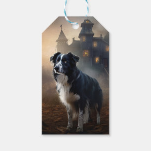 Étiquettes-cadeau Border Collie Halloween Épouvantable