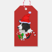 Étiquettes-cadeau Bordure Collie Noël (Dos)