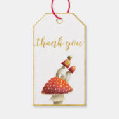 Étiquettes-cadeau Bordure de feuille d'or, champignons & abeilles, b (Devant)