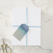 Étiquettes-cadeau Bordure d'océan peint (Avec de laficelle)