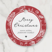 Étiquettes Cadeau Botanical Christmas (Devant)