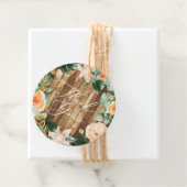 Étiquettes Cadeau Botanique Boho Verdure Bois rustique Merci (En situation)