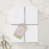 Étiquettes-cadeau Botanique moderne | Blush et Faux Gold Merci (Avec de la ficelle)