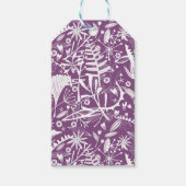 Étiquettes-cadeau Botanique moderne violet (Devant)